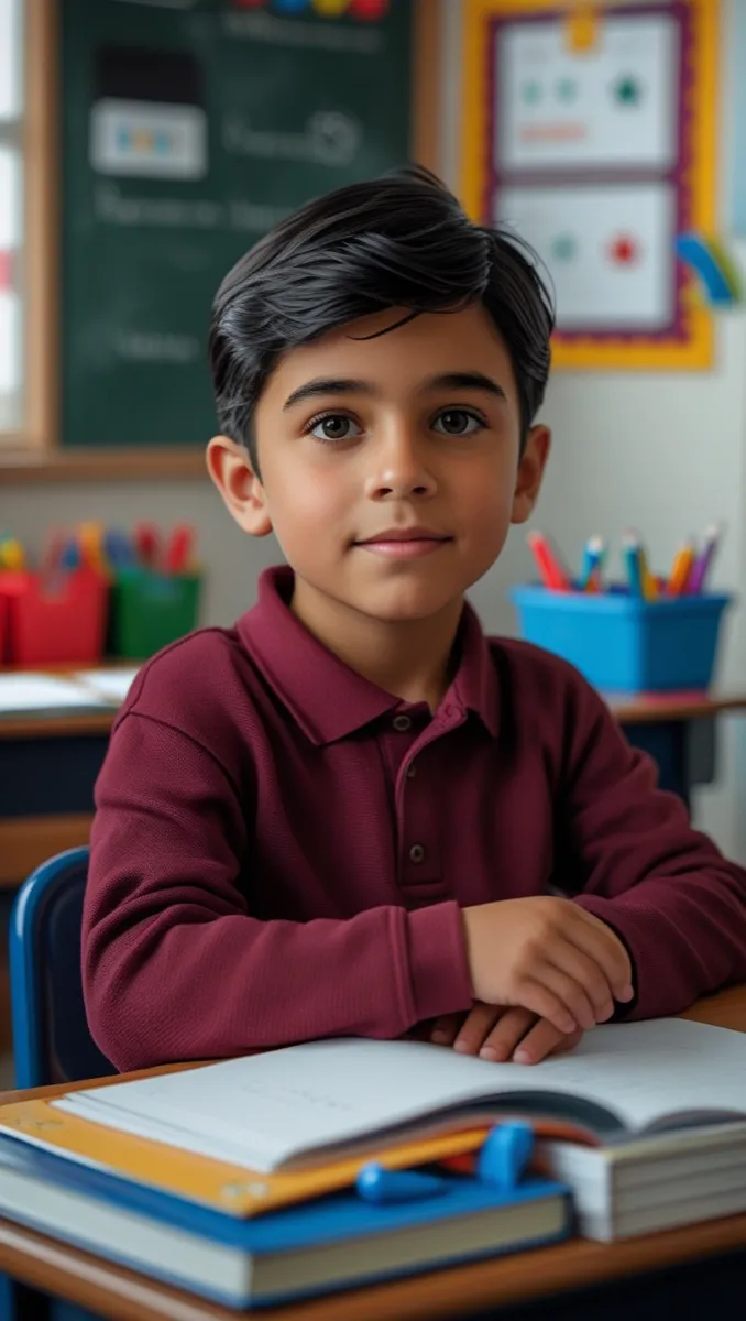 Niño en escuela