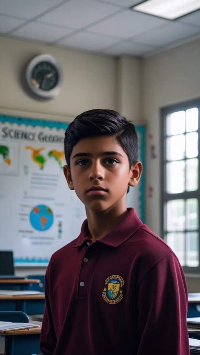 Niño en escuela